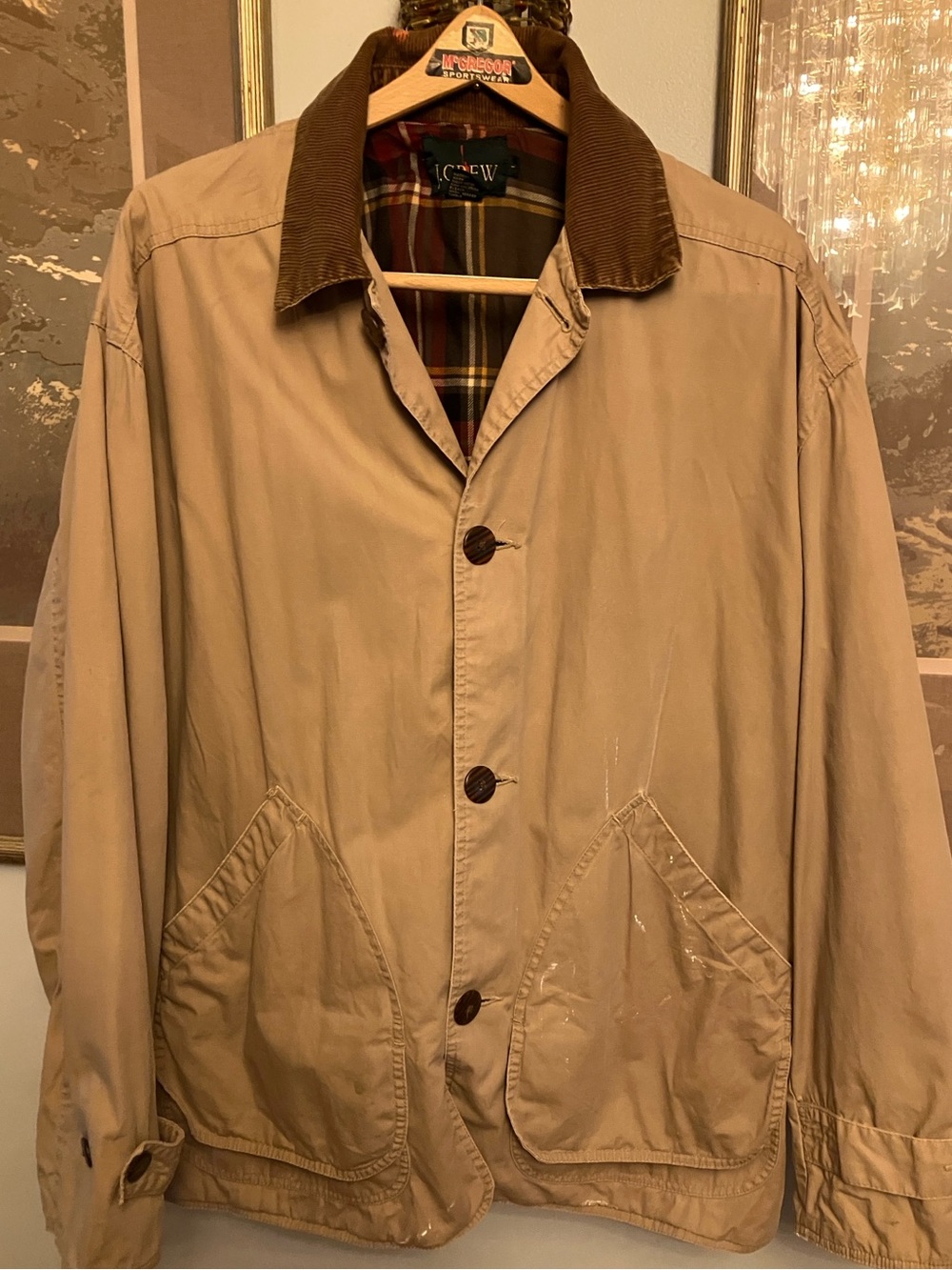 Vintage J.Crew Flannel Lined Barn Jacket/ Chore Coat